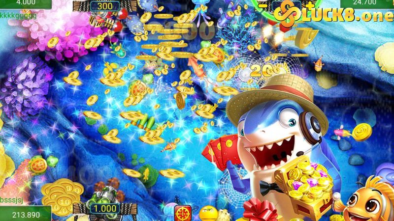 Giao diện, hình ảnh app game bắn cá Luck8 cực kỳ bắt mắt thu hút