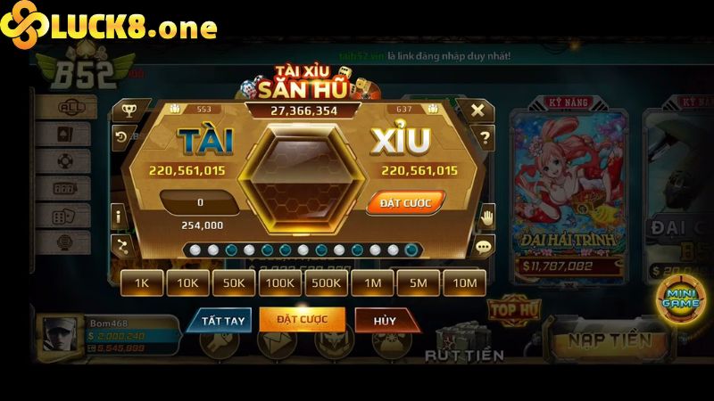 Tuyệt chiêu chơi game tài xỉu uy tín Luck8 ăn thưởng khủng